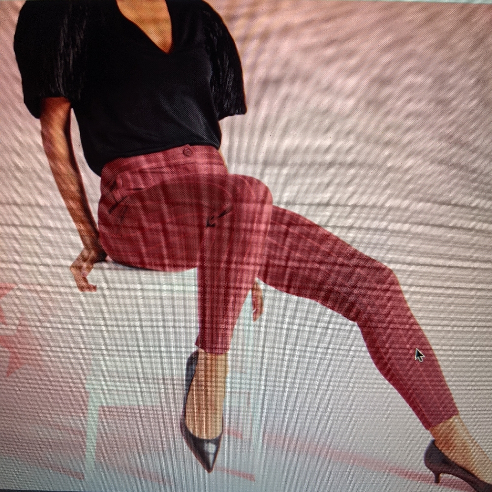 Betabrand Skinny-leg Cigarette style in Sherry red